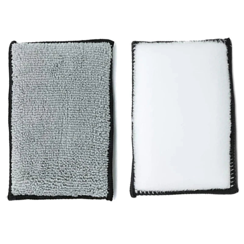 2-10Pcs Soft Double Side Microfiber Scrubbing Sponge Car Leather Cleaning Microfiber Towel Wax Sponge Auto Detailing Tools