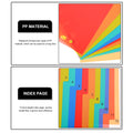 Plastic Binder Dividers A4 Loose-Leaf Writable Tabs Notebook Index Page Markers for Organizing Notebooks Journals Reports