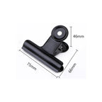 10-Pack Black Metal Paper Clip Office Stationery Small Book Fixing Clip Sketching Board Clip Household Supplies