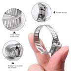 10-50pcs Hose Clips Pipe Clamps Stainless Steel Hoop Clamp Hose 304 Stainless Steel Automotive Pipes Clip Fixed Tools Wholesale