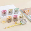 1 Piece Lytwtw's School Supplies Cute Morandi Color Geometry Sharpener For Pencil Office Creative Stationery Item