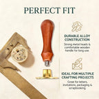 6-Piece Floral Wax Seal Stamp Set with Detachable Wooden Handle—Vintage Style, Ideal for Wedding and Birthday Party Invitations