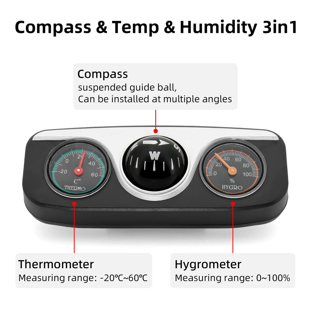 Multifunctional Compass Portable Compact Navigation Device Universal Outdoor High Precision Compass For Car Boat Moto Bicycle