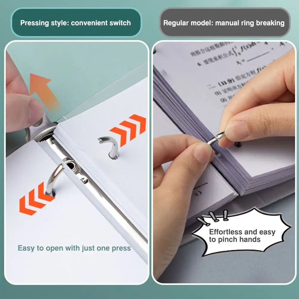 Multifunctional PP Storage Booklet Loose Leaf A4/A5/B5 Binder Family ID Storage Bag Dustproof Photo Album School
