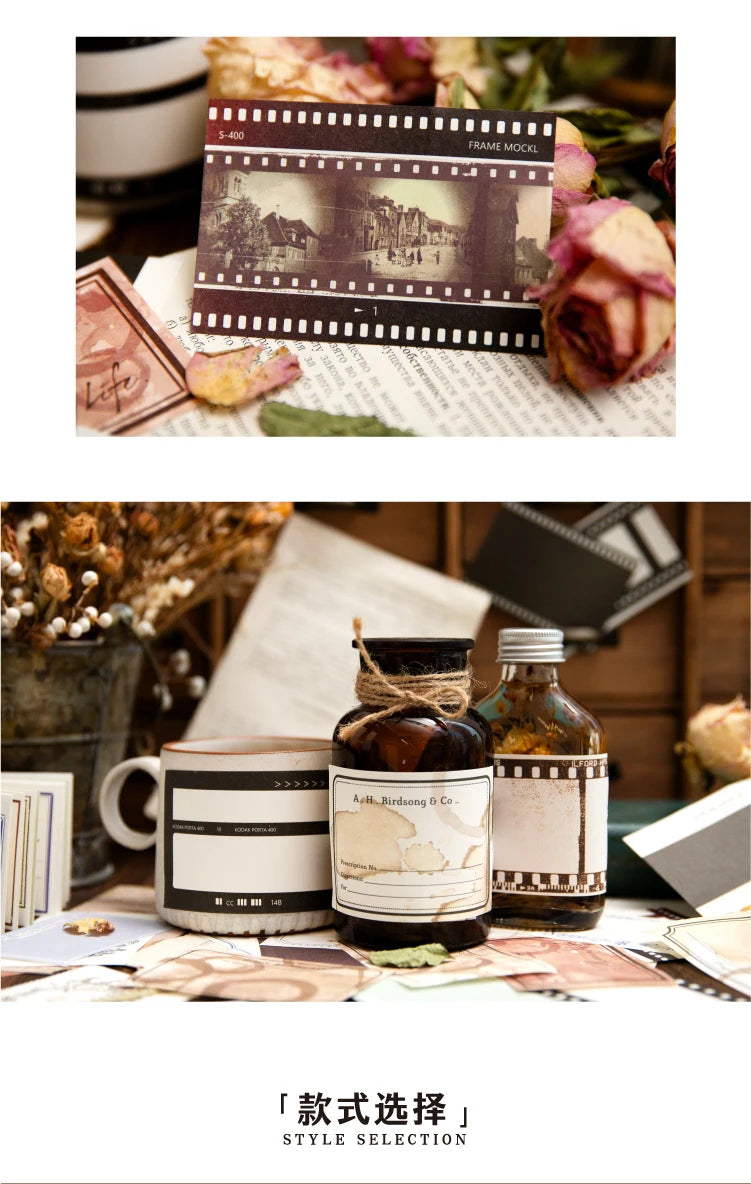 Yoofun 96 sheets Vintage Style Memo Pad Material Paper for Journal Planner Scrapbooking Materials Stationery Notes Paper