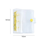 Portable Mini Handbook Glitter Notebook Pages Transparent Binder Notebook Cover Card Organizer 3 Hole Binder Clip Photo album
