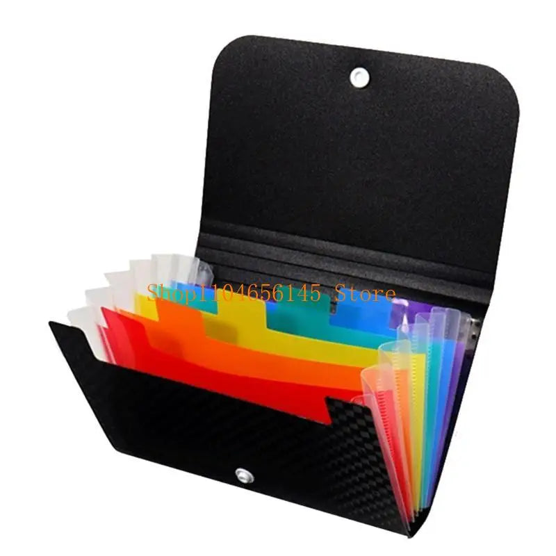 Portable Receipt Folder Accordion Folder A6 Size Expandable File Wallet for Ideal for School Student Office Business Sta