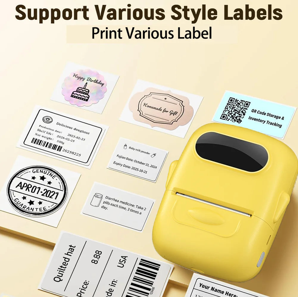 Marklife P50 Thermal Label Printer Mini Bluetooth Self-Adhesive Sticker Printer for School Office Kitchen To Tag Price Machine