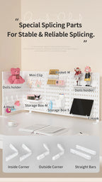 Neat Plastic Pegboard  Desk Organizer with Multiple Accessories for Home Office, Craft Room and Garage Display