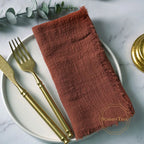 10pcs Napkins 41x41cm Cotton Cloth Gauze Retro Burr Rustic Towel Dining Place Mats Wedding Party Linen Fabric Table Decoration