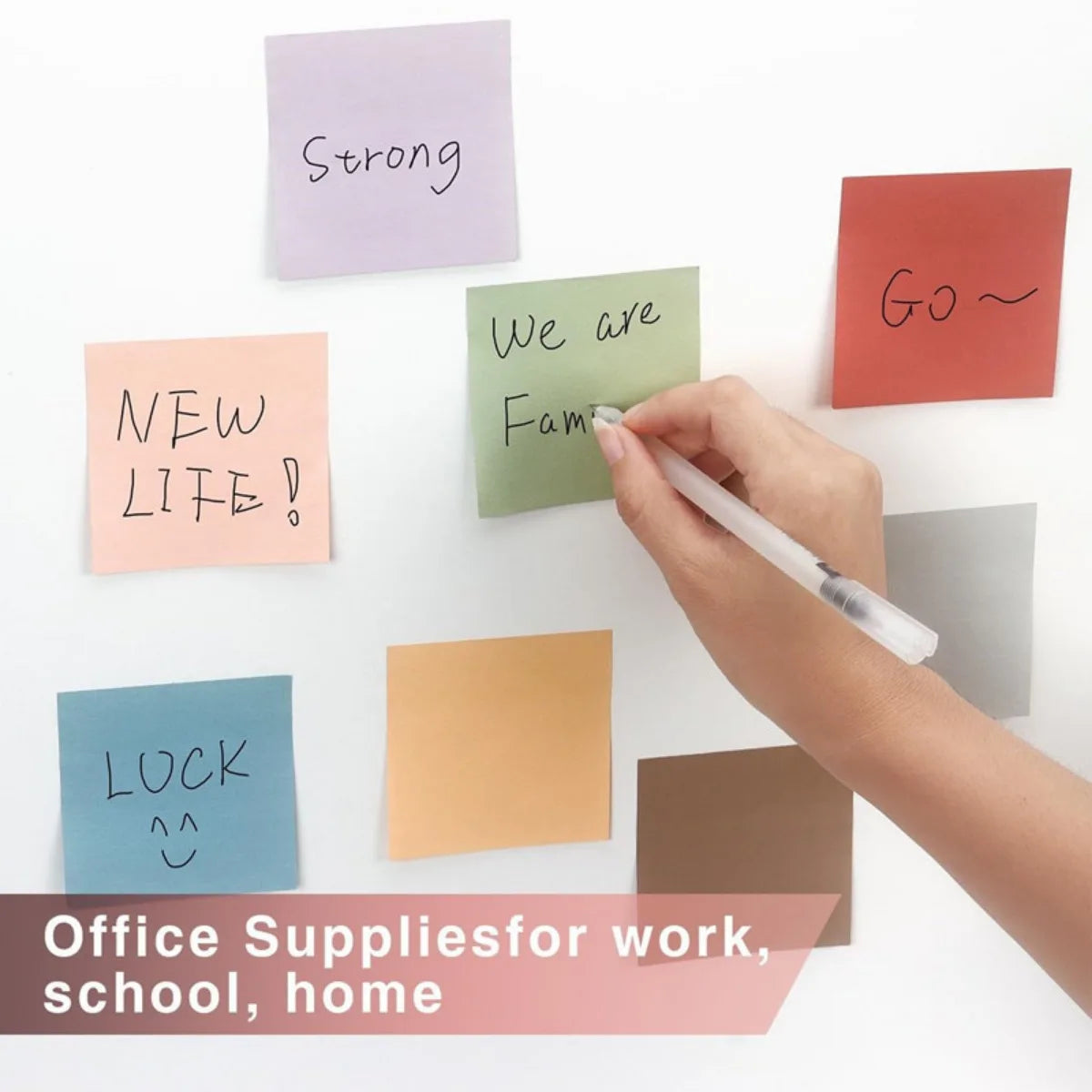 Retro - Color Sticky Notes Set | 6 Packs, 300 Sheets | 3×3 Inch Self - Adhesive Memo Pads Paper Product Deco Stationery