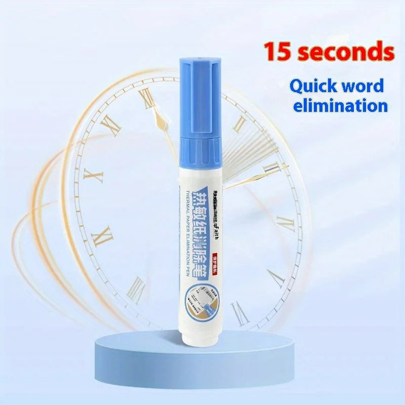 1/2/6 Pack Thermal Paper Correction Fluid Express Applicator Privacy Text Quick-Dry Cover-Up Liquid Correction Tool Traceless Eraser Pen for Use with Express Delivery Labels, Phone Bills, and Account Clearing Tool