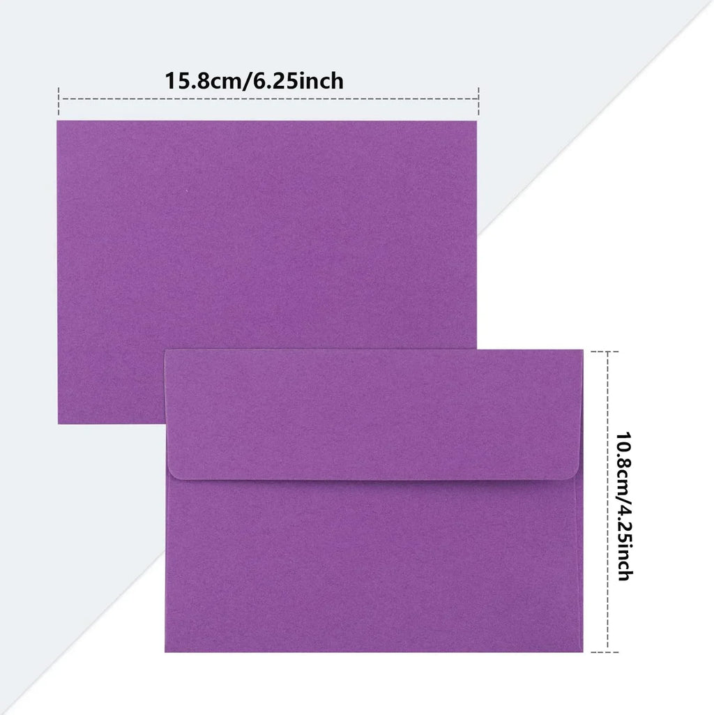50 pack 4x6 Envelopes,A6 Invitation Envelopes 6.5 x 4.25inch For 4x6 Cards- Peel & Press,Ideal for Invitations,Weddings,Parties