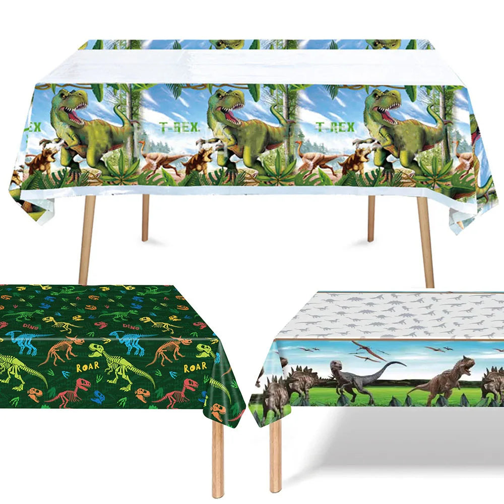 Dinosaur Plastic Tablecloth Dinosaur Birthday Party Table Covers Boy Birthday Baby Shower Party Decorations Supplies Picnic