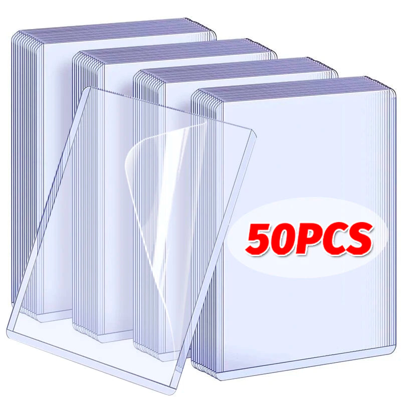 1/25/50Pcs Transparent Korean Kpop Card Sleeve with Protective Film Clear Card Holder Full Cover Idol Photo Game Card Cover 35PT