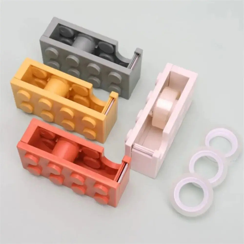 Building Block Adhesive Tape Holder Paper Tape Masking Tape Tape Dispenser Multi-color Plastic Roller Tape Holder