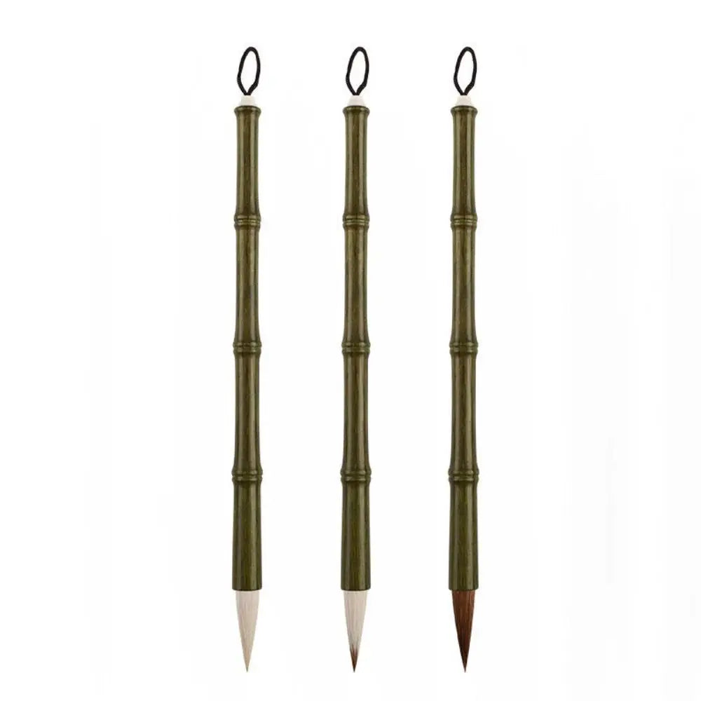 Oil Watercolor Chinese Calligraphy Brush Wood Oil Painting Art Paint Brush Wolf Hair Scriptures Writing Brush Drawing Tool