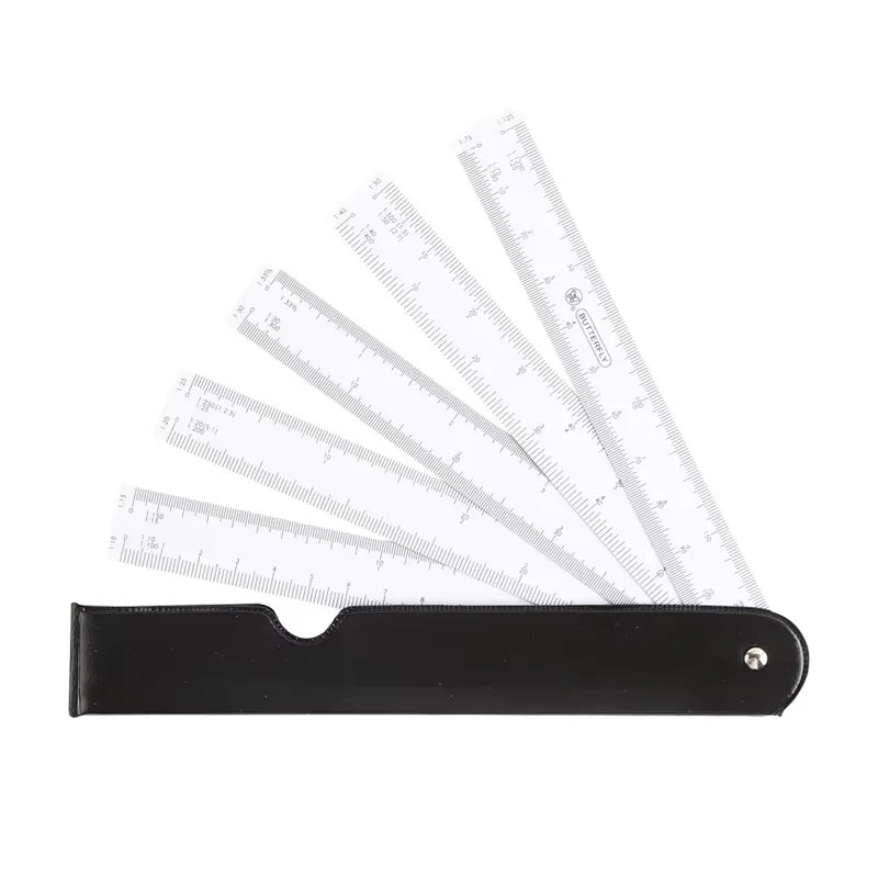 Space Ball Multi-functional Triangular Ruler Student Stationery 12.5/30cm Drafting Tool Scale Ruler Architect Technical Ruler