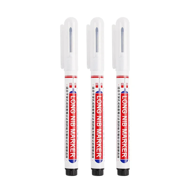 White Marker Pens 0.7/1.0/2.5mm Waterproof Oily Permanent Paint Pen Markers for Wood Rock Plastic Leather Glass Metal Ceramic