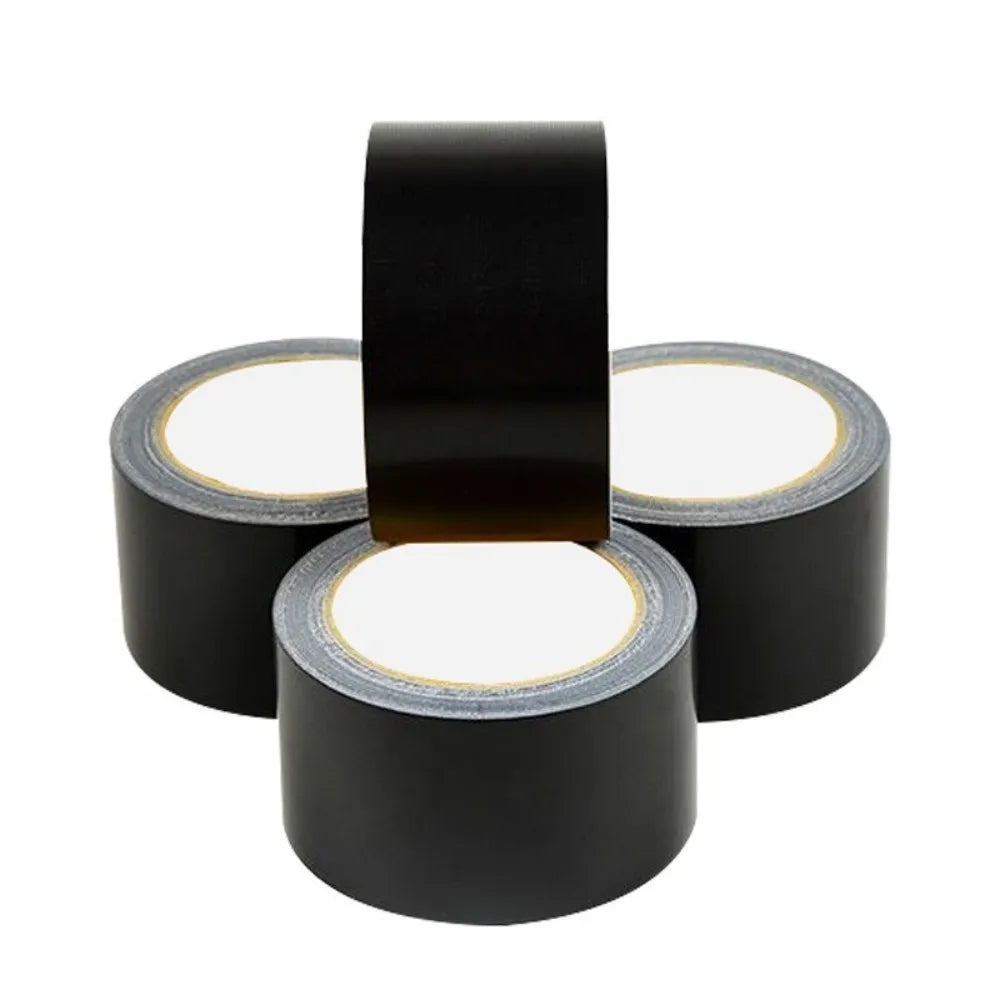 5m/10m Heavy Duty Waterproof Black Duct Tape Strong Adhesive Gaffer Tape for Repairs Sealing Indoor Outdoor Use Hand Tearable