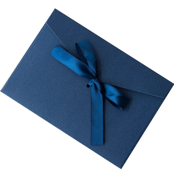 10 Pcs/set Envelope Pearlescent Paper Bow Thicken Ribbon Retro Creative Color Stationery Wedding Invited Gift