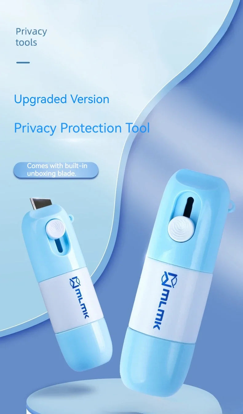 Portable Thermal Paper Correction Fluid Fast-Drying Anti Peep Privacy Protector with Retractable Box Opener Quick Eraser Covera