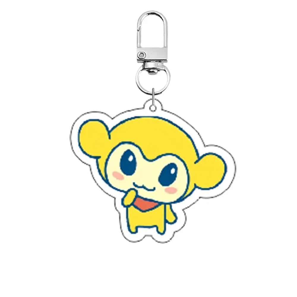 Acrylic GoGo Tamago Q Version Mobile Phone Chain Mametchi Kuchipatchi Mimitchi Gozarutchi Key Chain Cell Phone Pendant Gifts