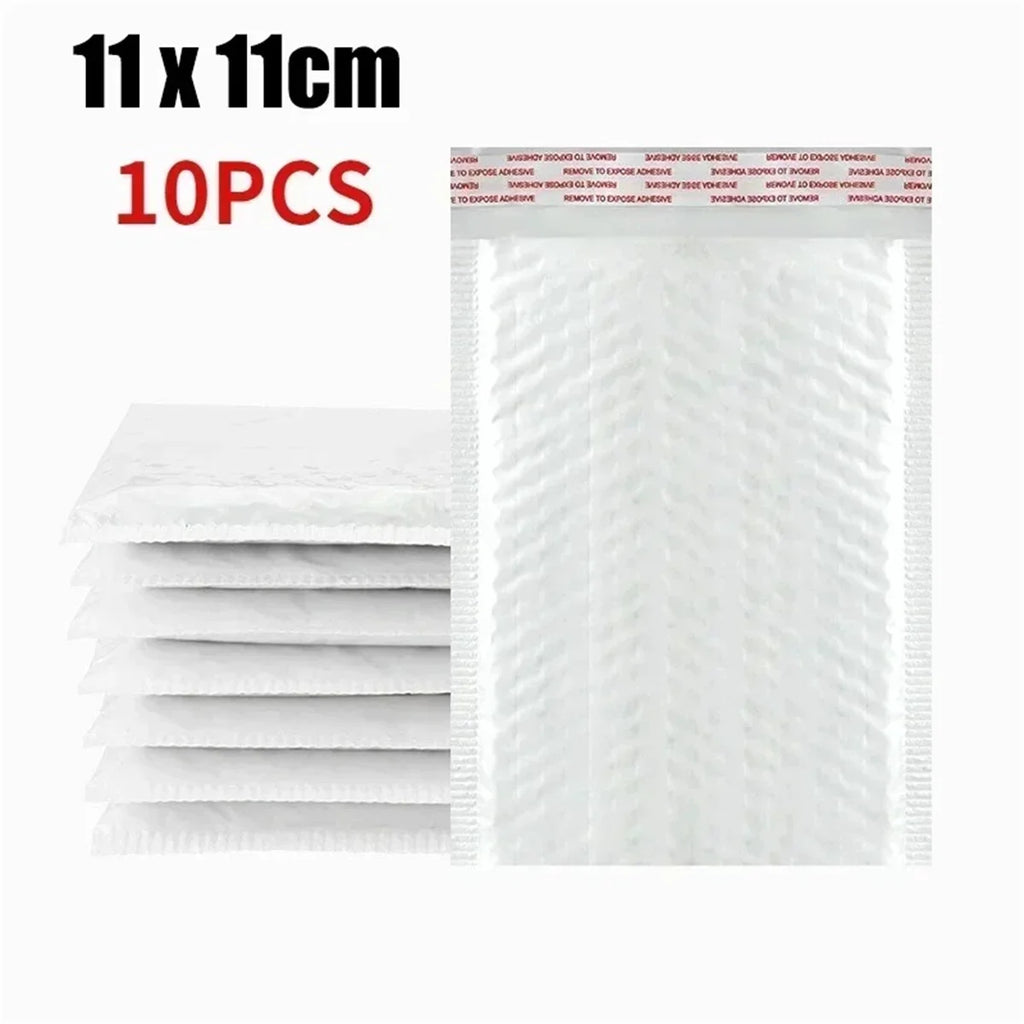 10/50Pcs Bubble Mailers White Poly Bubble Mailer Self Seal Padded Gift Bag Packaging Envelope Bags Book Shipping Package Bag