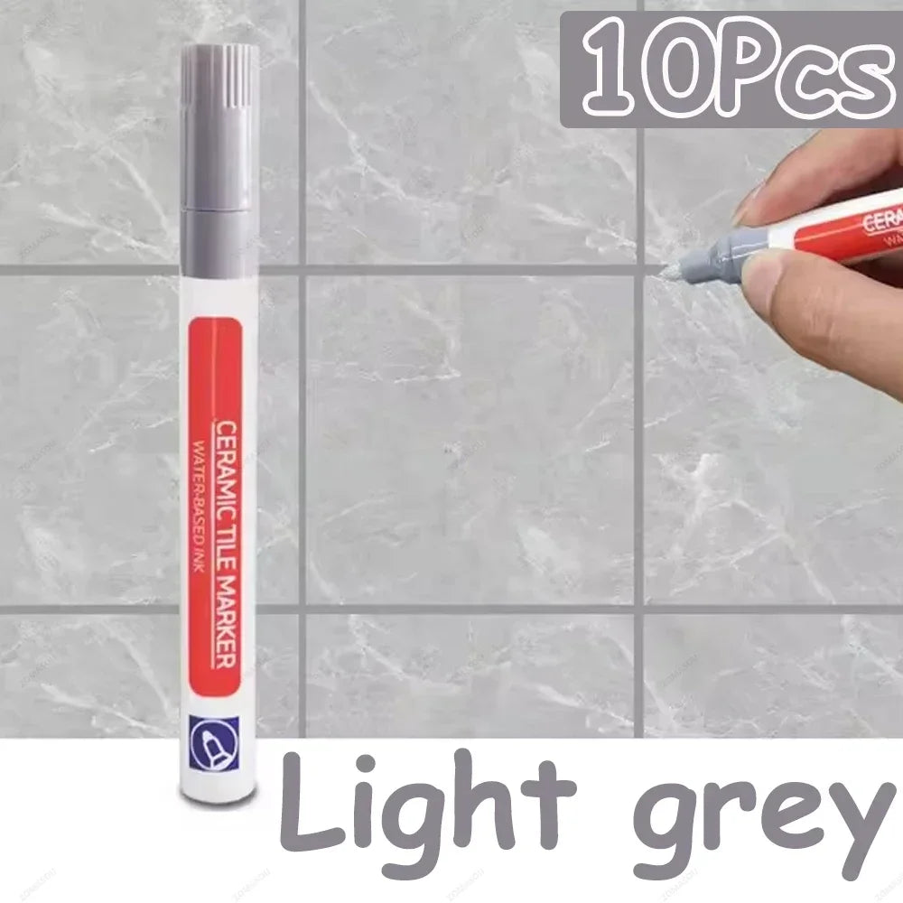 10 Colors 1/2/4/10Pcs Floor Tile Marker Pen Wall Grout Pen Waterproof for Ceramic Kitchen Bathroom Seam Paint Gap Repair Tools