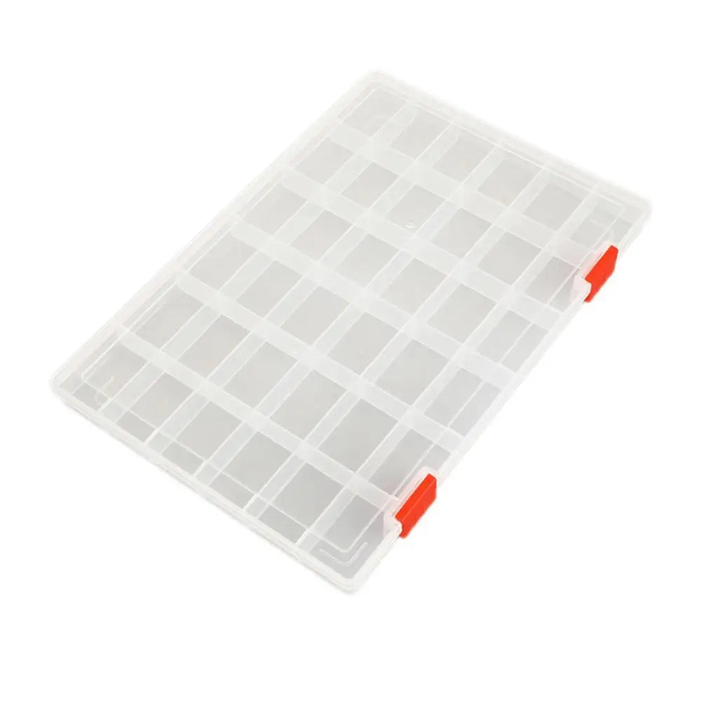 15/24/36/48 Grids Clear Box Thickened Transparent Plastic Jewelry Elastic Band Storage Box Display Organizer Tool Storage Case