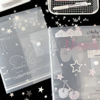 Ins A5 Loose-Leaf Binder Organization Cherry/Angel Wing Transparent Clear Album Organizer Cover for Kpop Photo Cards Collection