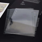 A5/A6/A7 Binder Dividers Planner Insets 6 Tabs Clear Thick Acrylic Index Divider/Cover  Refillable Page Protectors for 6 Ring