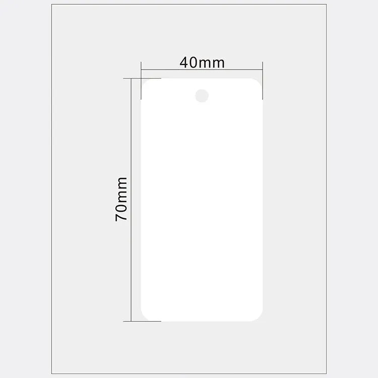 1000pcs Waterproof Hang Tags Transparent Frosted PVC Cards Clothing Hang Tags Price Tag Wear-resistant Durable Thickness 0.27mm