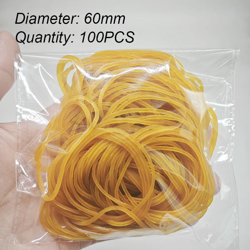 ‌Multi-Purpose Elastic Rubber Bands,15-60mm Diameter Rubber Bands Sturdy Stationery Fasteners for Paper, Files & Household Items