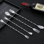 Stainless Steel Threaded Bar Spoon Swizzle Stick Coffee Cocktail Mojito Wine Spoons Barware Bartender Tools Accessories