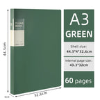 A3 Side-Loading Portfolio 8K Album for Children's Certificates, Artwork, Drawing Paper, and Poster Collection Folder