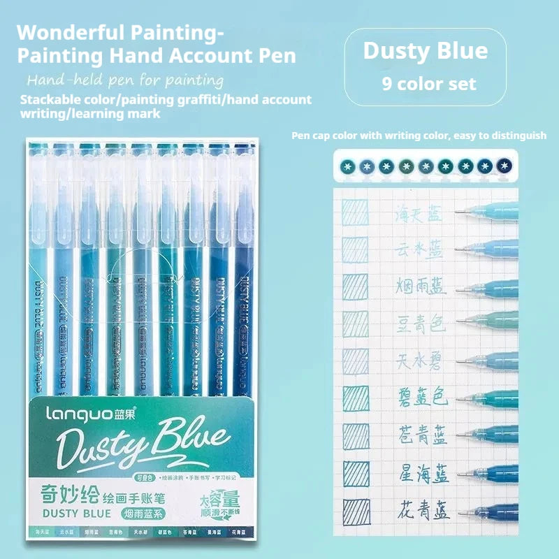 105Color Hand Account Gel Pen Languo Morandi Retro Pen Large-Capacity Color Handbook Pen For Student Painting Graffiti Writting