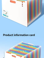 1PC Large Capacity Student Multi Layer Exam Paper Storage Bag, Vertical Scalable Classified Folder