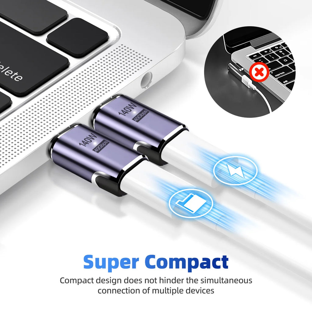 140W USB4.0 40Gbps Thunderbolt3 Magnetic Type-C OTG USB C To USB-C Fast Charge Magnet Converter Cable 8K@60Hz USB Type C Adapter