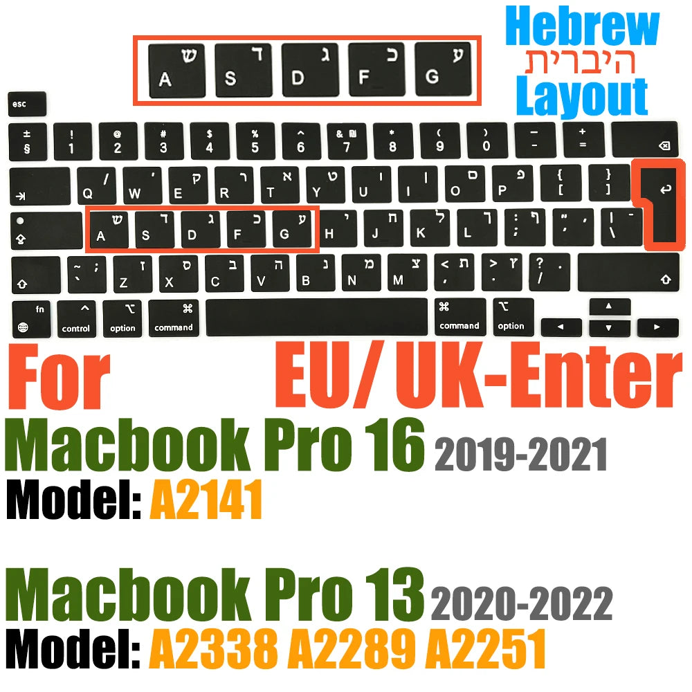 Compatible with MacBook Pro 13 Keyboard Cover A2289/A2338/A2251&MacBook Pro 16 Keyboard Cover A2141 Thin Protector for Touch Bar