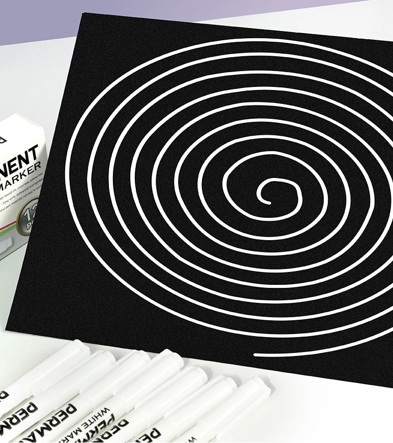 1/3/6Pcs White Marker Pens Acrylic Paint Pen for Rock Ceramic Glass Tire Metal Canvas Waterproof Painting White Marker