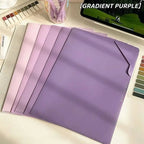 Creative Large Capacity File Folders Waterproof L-Shaped File Organizer Plastic Sorting Storage Document Bag For Student