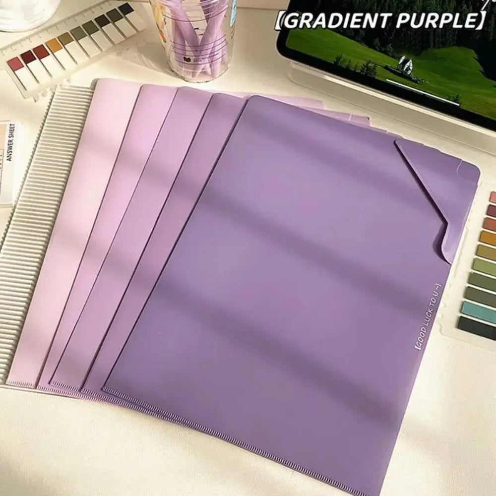 Creative Large Capacity File Folders Waterproof L-Shaped File Organizer Plastic Sorting Storage Document Bag For Student
