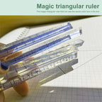 15/20CM Triangle Ruler Acrylic Transparent Scale Ruler Drawing Ruler Measurement Tool Creative School Stationery Students Gift