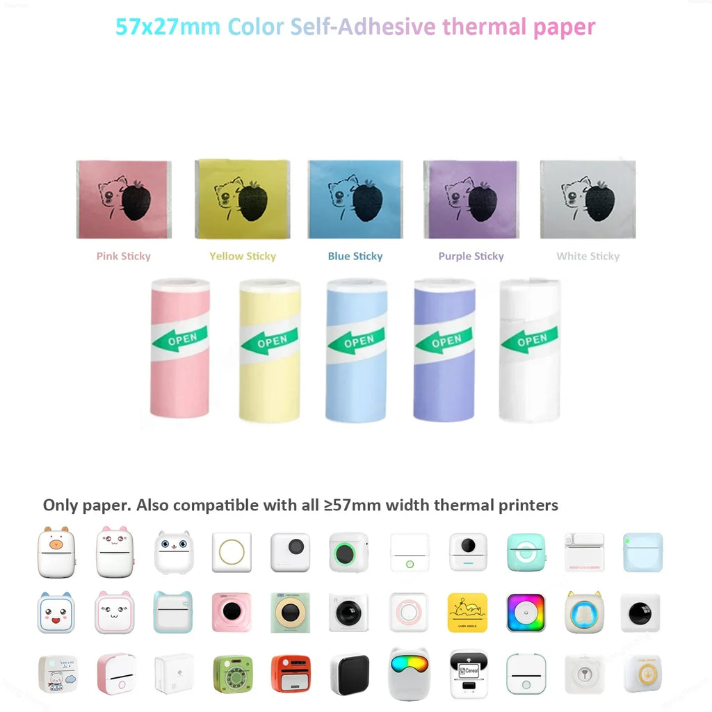 Mini Printer for IPhone and Android, Wireless Mini Photo Printer Label Printer, Portable BT Mini Thermal Printer Print Labels