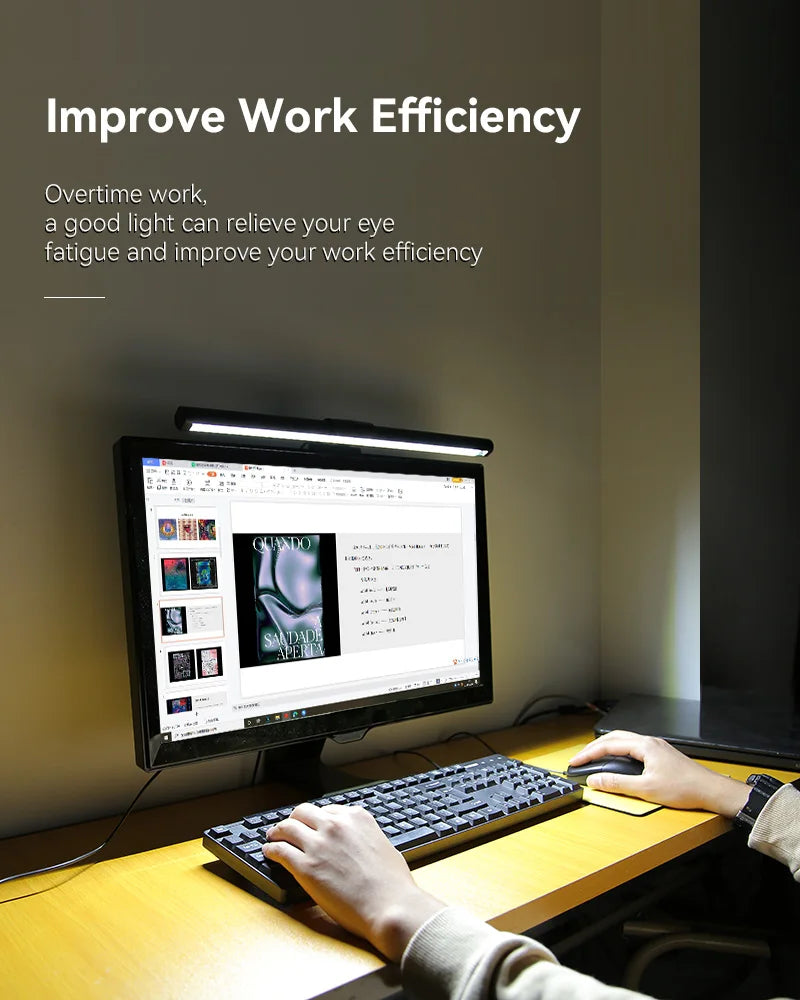 Led Monitor Light Bar Computer Lamps Reading Light Screen Hanging Desk Light Stepless Dimming Monitor For Bedroom Study Room