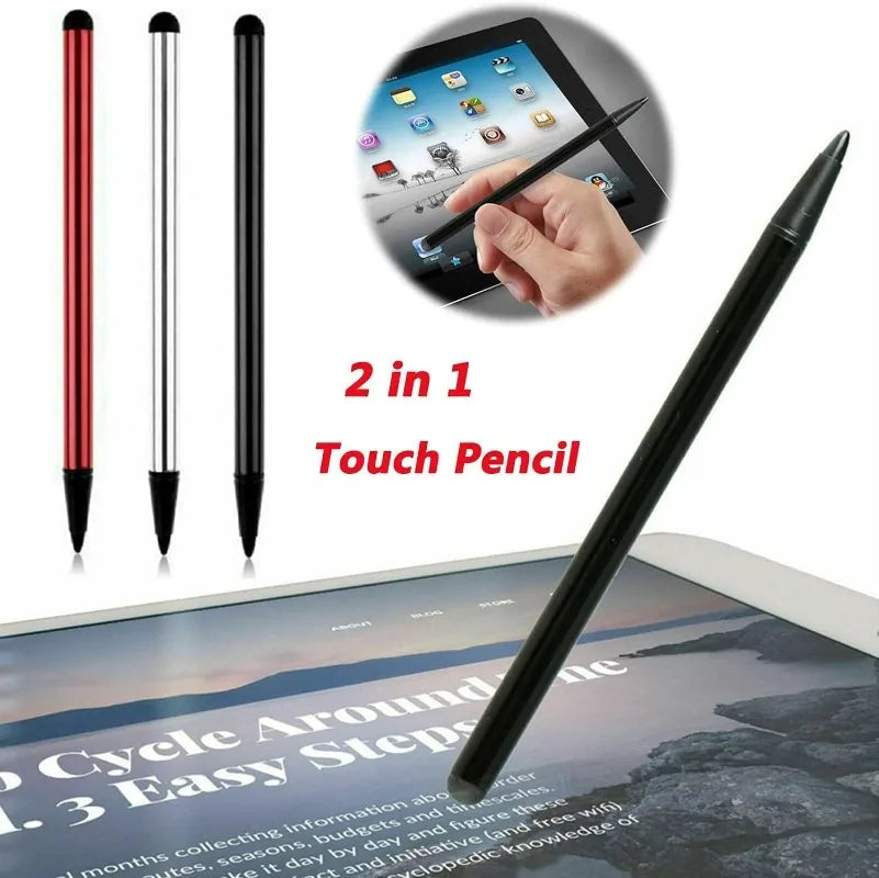 1/3PACK Universal Stylus Pencil Portable 2 in 1 Universal Touch Screen Pen Capacitive Resistive Stylus for Phones Tablets Laptop