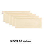 5 PCS A4 A5 A6 Mesh Zipper Pouch Document Bag Waterproof Zip File Folder Storage Bags A4 A5 A6 Office School Supplies Stationery