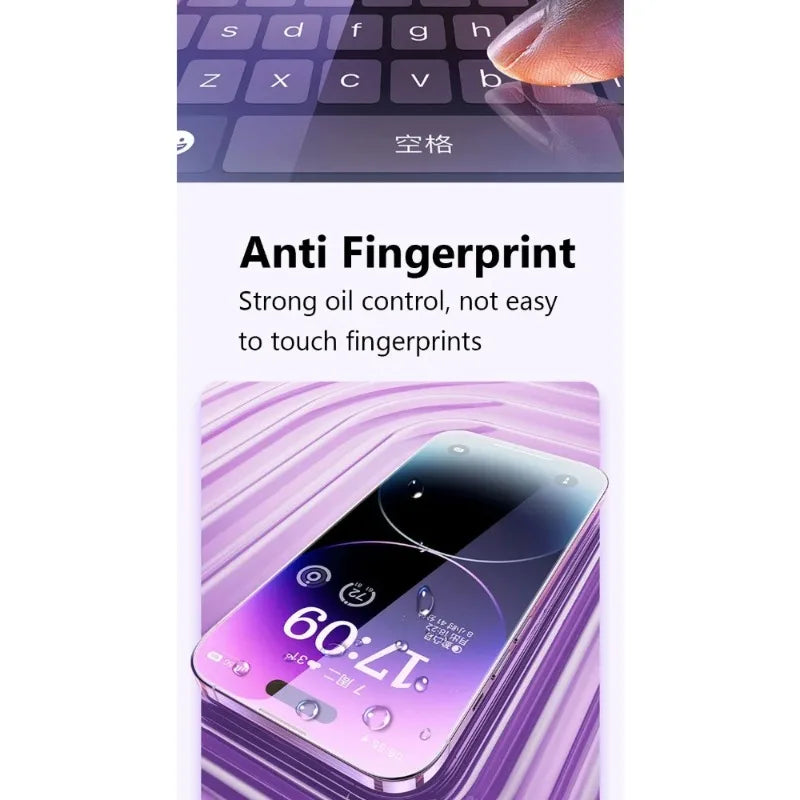 1Pcs iPhone 15 14 13 12 11 16 17 Pro Max X XS Max XR 8 7 Plus 16e 17Air 14 15 16 Plus Tempered Glass Screen Protector Film