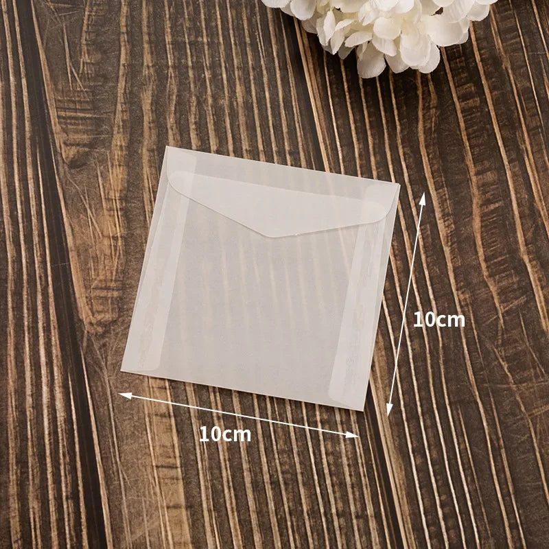50pcs/lot Translucent Envelopes for Wedding Invitation European Style Sulfuric Acid Paper Envelope Business Storage Bag Envelope